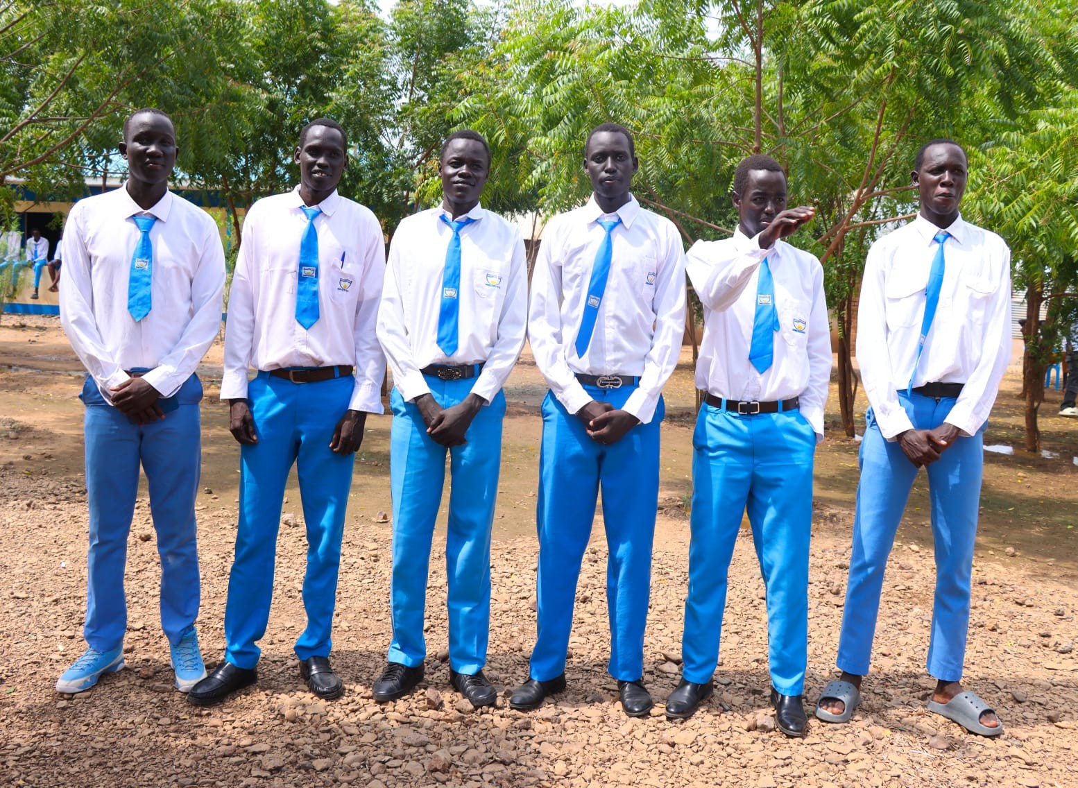 Students proudly representing the school in uniform.